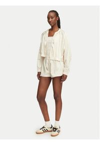 Adidas - adidas Szorty sportowe Pearl Jacquard KE3423 Écru Loose Fit. Kolor: kremowy. Materiał: syntetyk #3