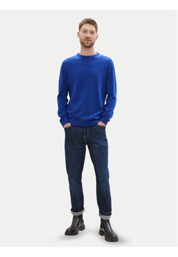 Tom Tailor Sweter 1039810 Niebieski Regular Fit. Kolor: niebieski. Materiał: bawełna