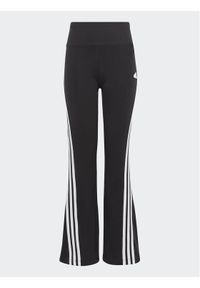 Adidas - adidas Legginsy Future Icons 3-Stripes Cotton Flared Leggings IC0115 Czarny. Kolor: czarny. Materiał: bawełna