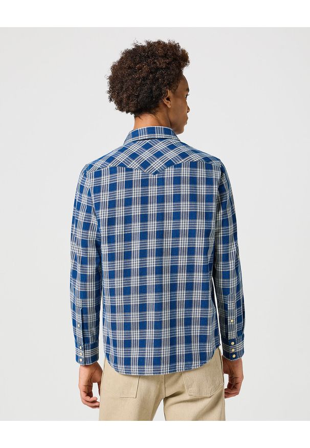 Wrangler - WRANGLER MĘSKA KOSZULA WESTERN INDIGO SHIRT DARK WASH 112357250 W5K9014055
