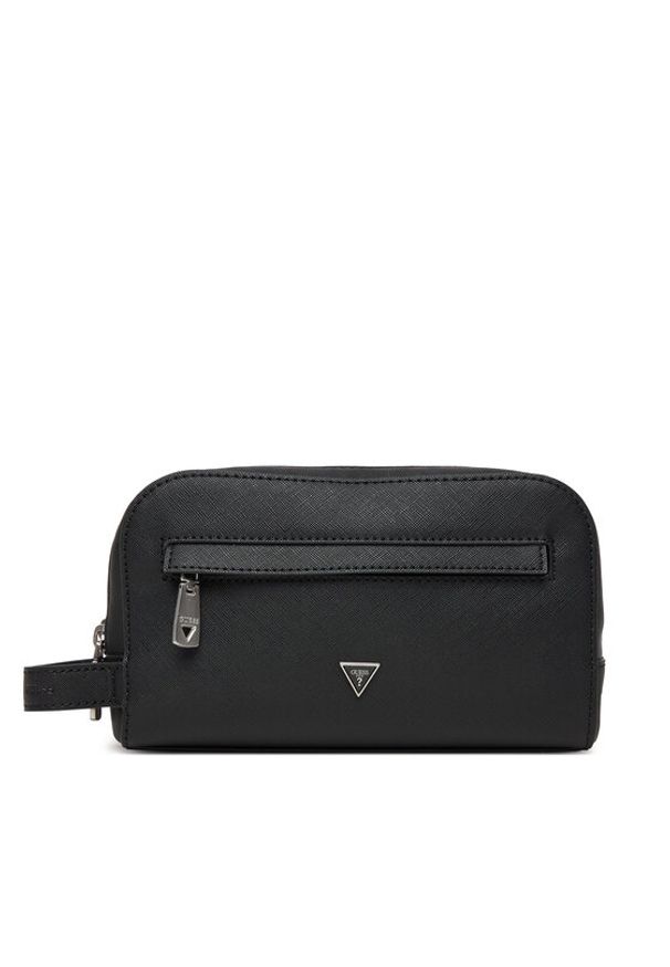 Guess Kosmetyczka PMMISA P6161 Czarny. Kolor: czarny. Materiał: skóra