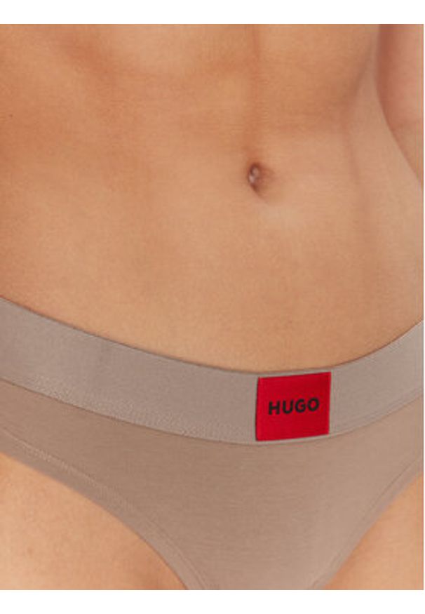 Hugo - HUGO Figi klasyczne Brief Red Label 50502754 Brązowy. Kolor: brązowy. Materiał: bawełna