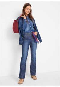 bonprix - Dżinsy ocieplane bootcut, wysoki stan. Stan: podwyższony. Kolor: niebieski #2