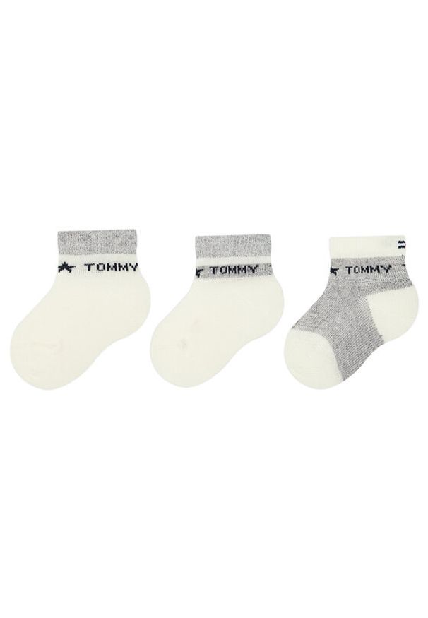 TOMMY HILFIGER - Tommy Hilfiger Zestaw 3 par wysokich skarpet dziecięcych 701222675 Kolorowy. Materiał: bawełna, materiał. Wzór: kolorowy