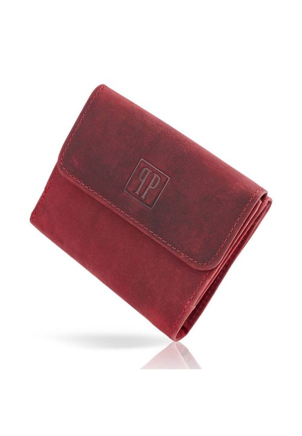 Portmonetka damska czerwona PAOLO PERUZZI T-11-RD. Kolor: czerwony. Materiał: materiał