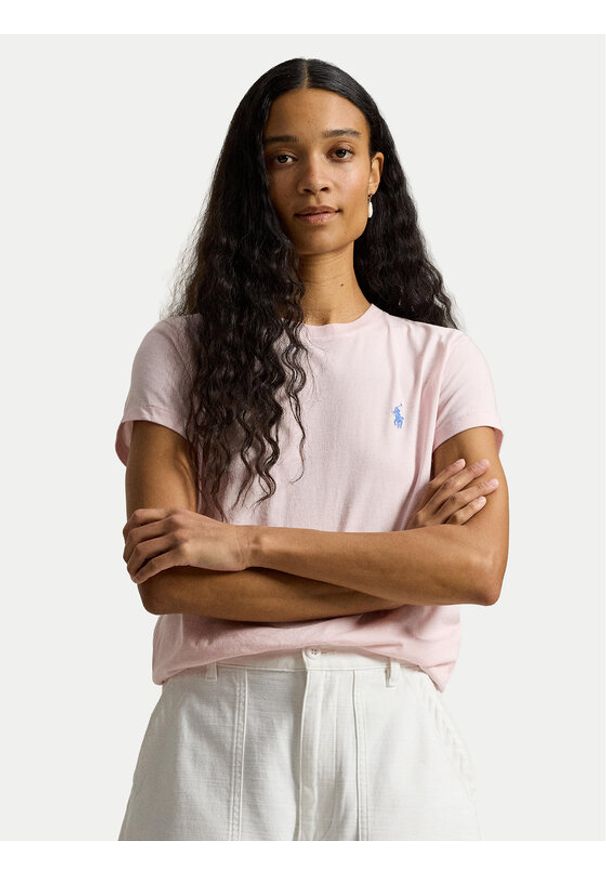 Polo Ralph Lauren T-Shirt 211B14605014 Różowy Classic Fit. Typ kołnierza: polo. Kolor: różowy. Materiał: bawełna