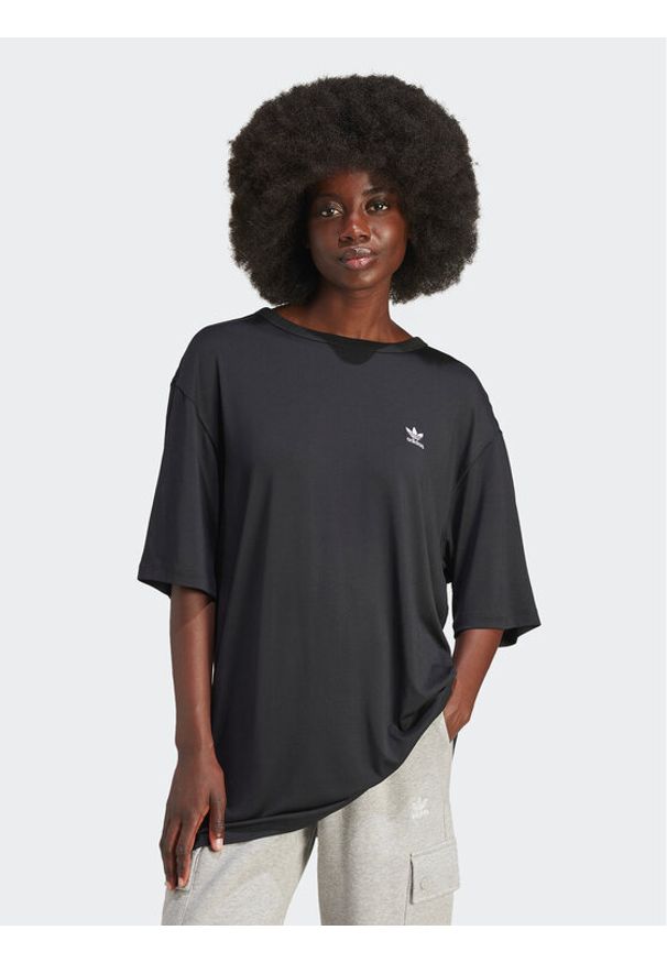 Adidas - adidas T-Shirt adicolor Trefoil IU2408 Czarny Loose Fit. Kolor: czarny