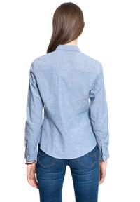 Lee - DAMSKA KOSZULA MATERIAŁOWA LEE SLIM WESTERN SHIRT SUMMER BLUE L45RHONJ 112110416. Materiał: materiał #3