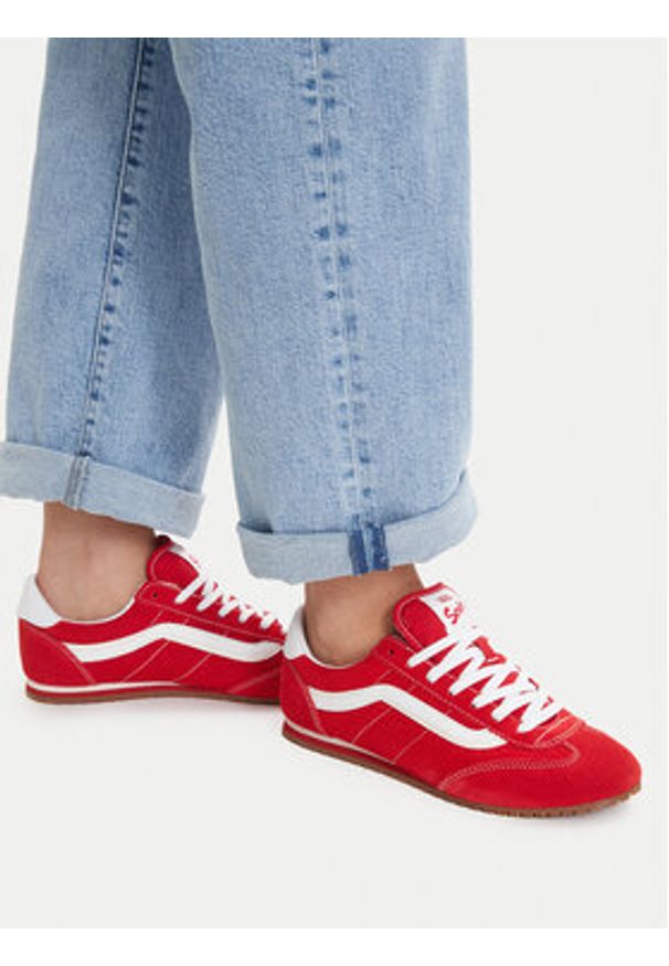 Vans Sneakersy Super Lowpro VN000D83IZQ1 Czerwony. Kolor: czerwony. Materiał: zamsz, skóra