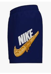 Szorty kąpielowe dziecięce Nike Swoosh Waffle 4" Volley. Kolor: niebieski
