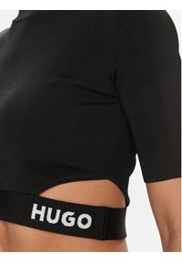 Hugo Sweter Satchina 50508600 Czarny Slim Fit. Kolor: czarny. Materiał: wiskoza #3