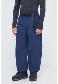 DC spodnie Primo kolor granatowy. Kolor: niebieski. Materiał: tkanina, włókno, materiał. Wzór: ze splotem. Sezon: zima #1