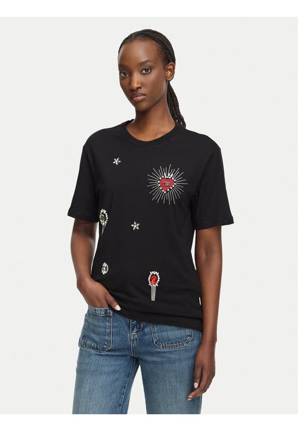 Liu Jo T-Shirt WF6324 J0088 Czarny Regular Fit. Kolor: czarny. Materiał: bawełna