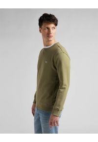 Lee - LEE PLAIN CREW SWS MĘSKA BLUZA BRINDLE GREEN L81ISPUA #4