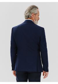 Pako Lorente - PAKO LORENTE – Klasyczna marynarka męska w kolorze granatowym. Kolor: czarny, niebieski. Materiał: wiskoza, poliester, elastan, jeans. Wzór: gładki. Styl: klasyczny #4