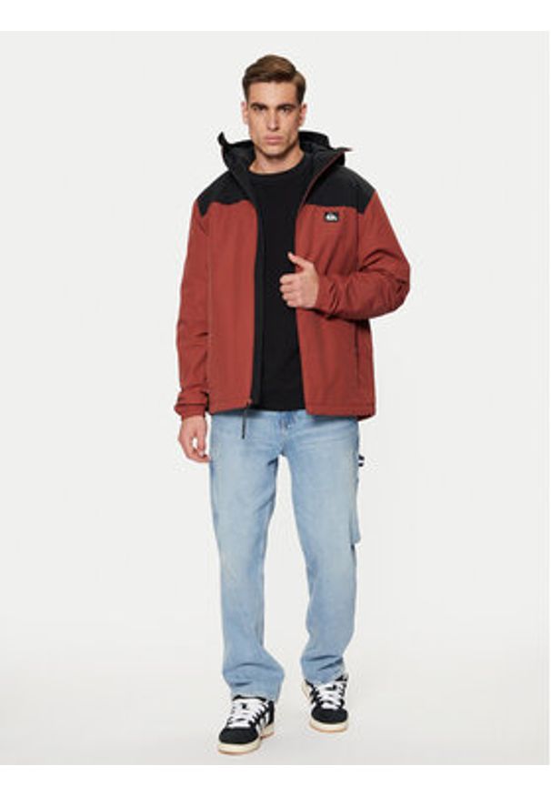 Quiksilver Kurtka przejściowa Overcast 3K EQYJK04063 Pomarańczowy Regular Fit. Kolor: pomarańczowy. Materiał: syntetyk