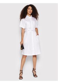 Guess Sukienka koszulowa Selene W2GK84 WDXM0 Biały Regular Fit. Kolor: biały. Materiał: bawełna. Typ sukienki: koszulowe #5