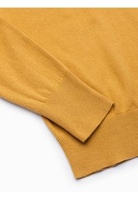 Ombre Clothing - Sweter męski z kapturem - musztardowy V4 E187 - XXL. Typ kołnierza: kaptur. Kolor: żółty. Materiał: bawełna, nylon #6