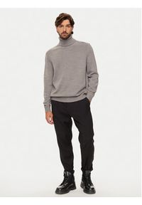 Armani Exchange Golf 6DZM1H ZM1LZ 17AC Szary Regular Fit. Typ kołnierza: golf. Kolor: szary. Materiał: syntetyk, bawełna