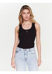 Pinko Top Calcolatore 100807 A0PU Czarny Slim Fit. Kolor: czarny. Materiał: bawełna