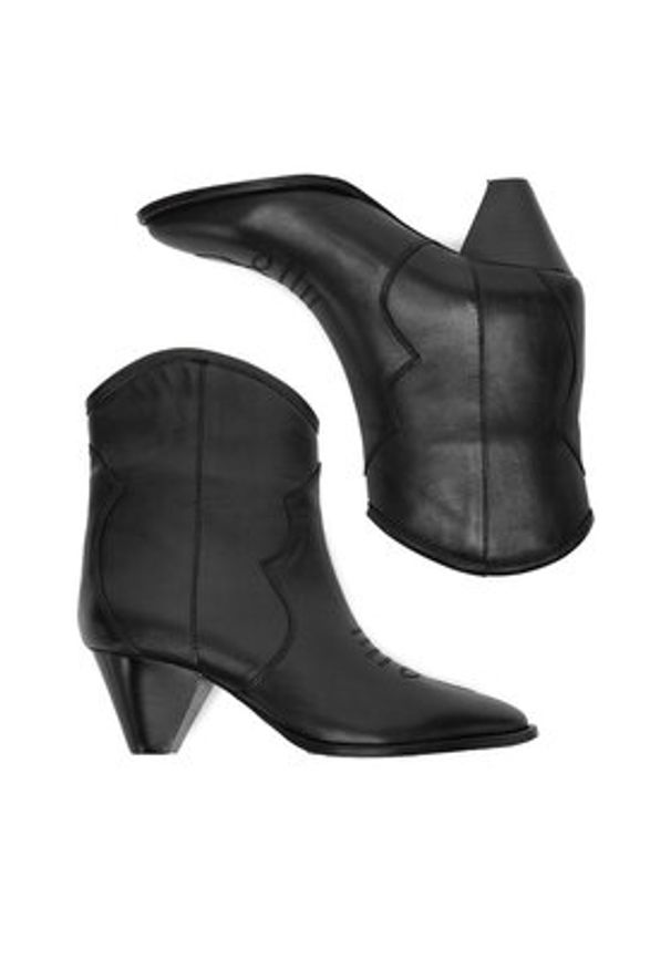 Badura Kowbojki EO-APRIL-25FW217 Czarny. Kolor: czarny. Materiał: zamsz, skóra