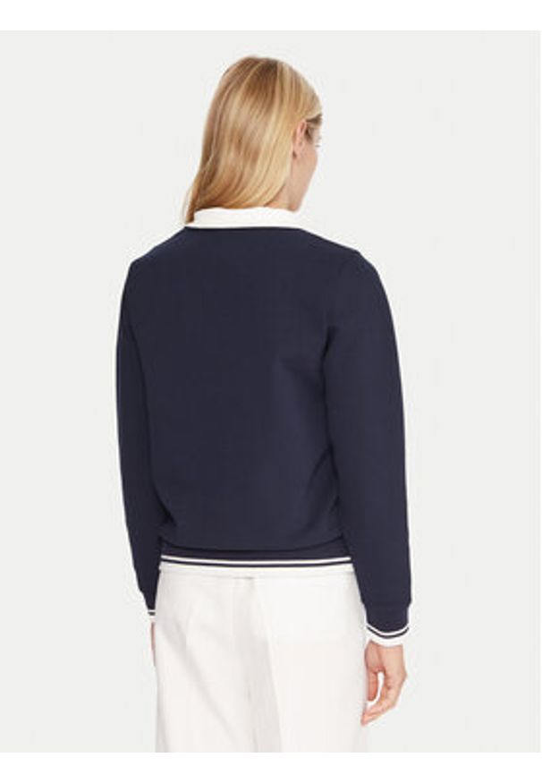 Lacoste Bluza SF8634 Granatowy Regular Fit. Kolor: niebieski. Materiał: syntetyk, bawełna