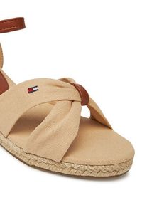 TOMMY HILFIGER - Tommy Hilfiger Espadryle T3A7-33801-0048 S Beżowy. Kolor: beżowy. Materiał: materiał #6