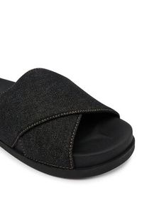 Tommy Jeans Klapki Tjw Comfort Slides Washed Denim EN0EN02898 Czarny. Kolor: czarny. Materiał: materiał #6
