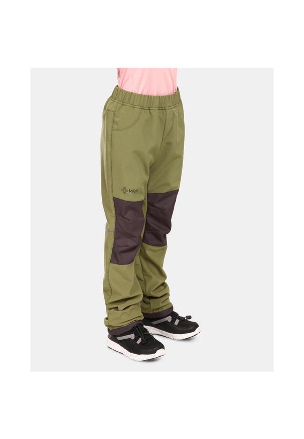 Dziecięce spodnie softshell Kilpi RIZO-J. Kolor: zielony. Materiał: softshell. Sezon: lato. Sport: turystyka piesza