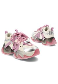 Różowe Sneakersy GOE Stylowe Obuwie Damskie. Okazja: na co dzień. Zapięcie: sznurówki. Kolor: różowy. Materiał: materiał. Styl: elegancki #7
