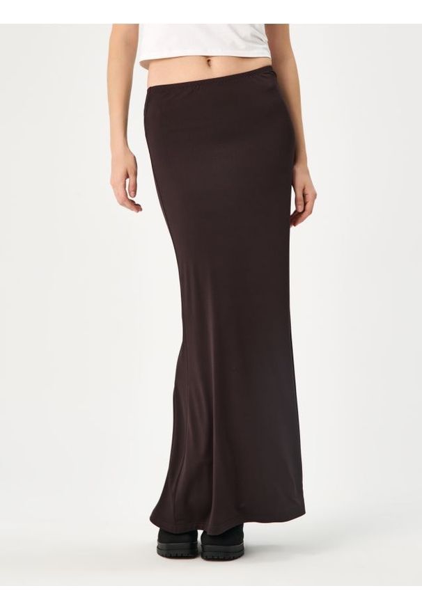 Sinsay - Spódnica maxi - dark grey jeans. Materiał: jeans