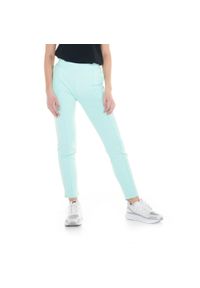 LEONE 1947 APPAREL - Damskie joggery ze ściągaczem Basic. Kolor: niebieski. Materiał: tkanina. Sport: fitness