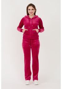 Juicy Couture - JUICY COUTURE Czerwona damska bluza Robertson Hoodie, Rozmiar M. Kolor: czerwony