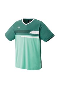YONEX - Koszulka tenisowa męska z krótkim rękawem Yonex. Kolor: zielony, biały, wielokolorowy. Długość rękawa: krótki rękaw. Długość: krótkie. Sport: tenis #1