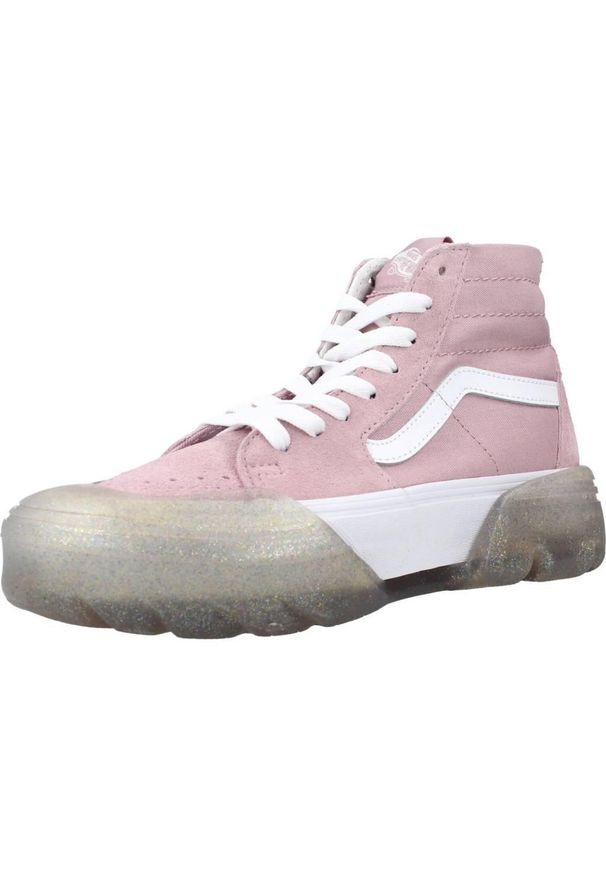 Tenisówki Vans Model Sk8-hi Tapered Kolor Rose. Kolor: różowy. Materiał: tkanina, skóra