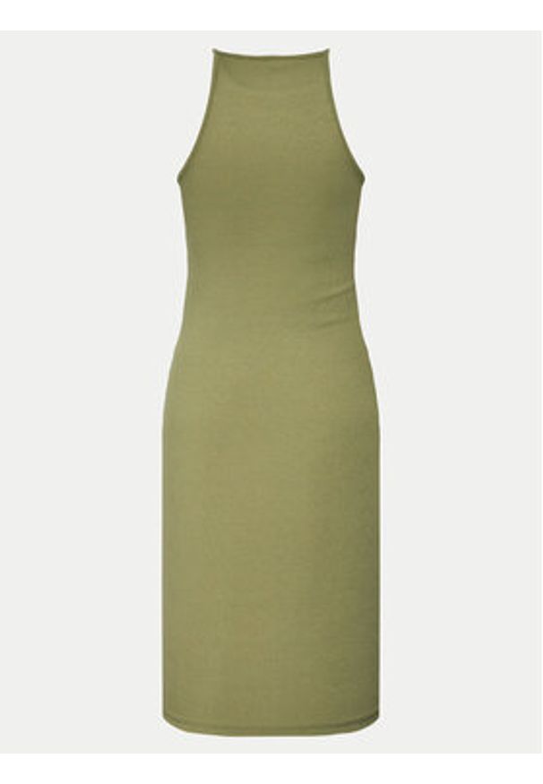 Pieces Sukienka dzianinowa Ostina 17124786 Zielony Slim Fit. Kolor: zielony. Materiał: syntetyk