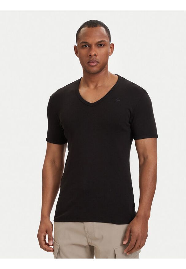 G-Star RAW - G-Star Raw Komplet t-shirtów Base D07207-124 Czarny Slim Fit. Kolor: czarny. Materiał: bawełna