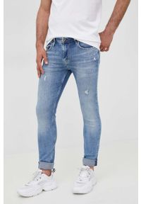 Pepe Jeans jeansy FINSBURY męskie. Kolor: niebieski