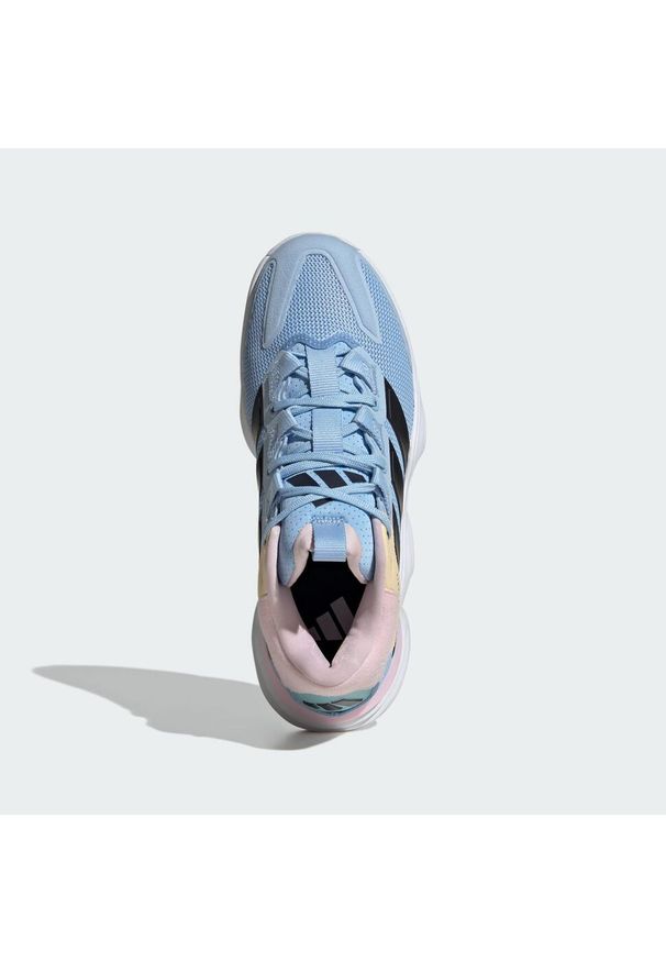 Adidas - Buty halowe Court Stabil Indoor. Kolor: pomarańczowy, niebieski, wielokolorowy