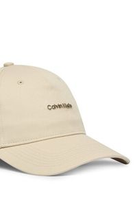 Calvin Klein Czapka z daszkiem Coton Twill Standard Logo Hw Cap LV04D5080G Beżowy. Kolor: beżowy. Materiał: bawełna #3