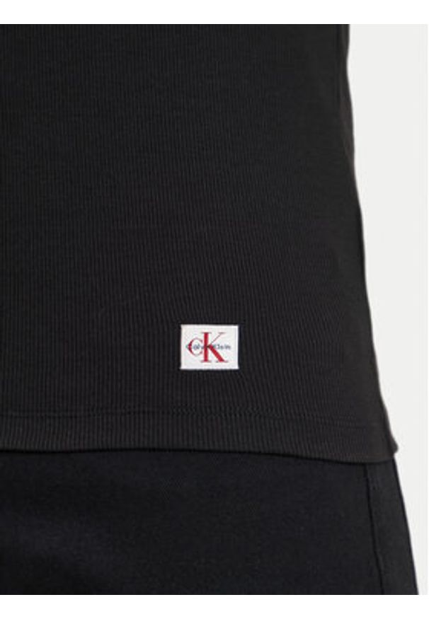 Calvin Klein Jeans Tank top Terry LV04RF272G Czarny Regular Fit. Kolor: czarny. Materiał: bawełna