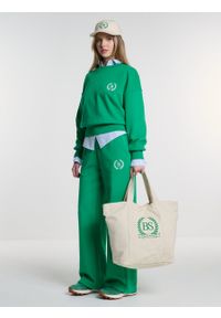 Big-Star - Bluza damska z bawełny organicznej zielona Springa 301/ Pekina 301. Kolor: zielony. Materiał: bawełna. Wzór: haft. Styl: elegancki, retro #5