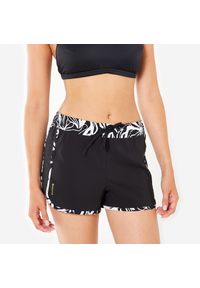 Decathlon - Spodenki surfingowe damskie Olaian Tini Bermeo. Kolor: czarny. Materiał: poliester, materiał. Długość: krótkie #1