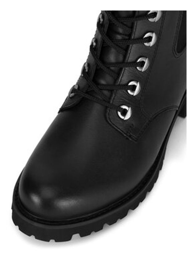 Remonte Trzewiki D8668-00 Czarny. Kolor: czarny. Materiał: skóra