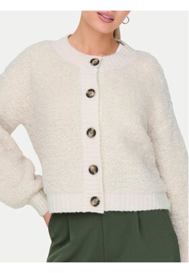 JDY Kardigan Eira 15337012 Beżowy Regular Fit. Kolor: beżowy. Materiał: syntetyk