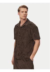 JOOP! Jeans Koszula Moala 30101962 Brązowy ciemny Regular Fit. Kolor: brązowy. Materiał: syntetyk #1