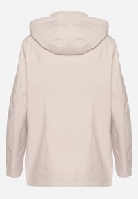 Born2be - Jasnobeżowa Kurtka Typu Wiatrówka z Odpinanym Kapturem Ndivoria. Okazja: na co dzień, na spacer. Kolor: beżowy. Materiał: jeans. Styl: casual, sportowy #7