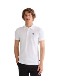 Wrangler - MĘSKA KOSZULKA WRANGLER POLO SHIRT BRIGHT WHITE 112378480. Typ kołnierza: polo #1