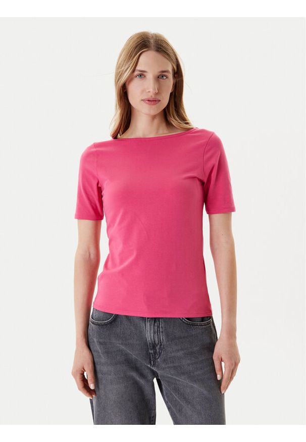 United Colors of Benetton - United Colors Of Benetton T-Shirt 3FJHD109K Różowy Slim Fit. Kolor: różowy. Materiał: bawełna