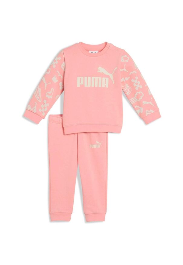 Dres Puma Minicats Sandy Adventures Crew Set Tr Inf, Dzieci. Kolor: różowy. Materiał: dresówka
